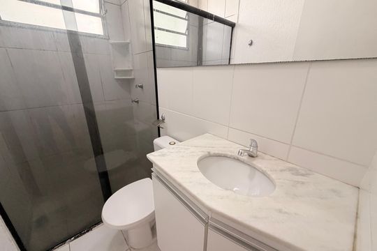 Banheiro Social de apartamento para alugar com 2 quartos, 56m² em Ponte Sao Joao, Jundiaí