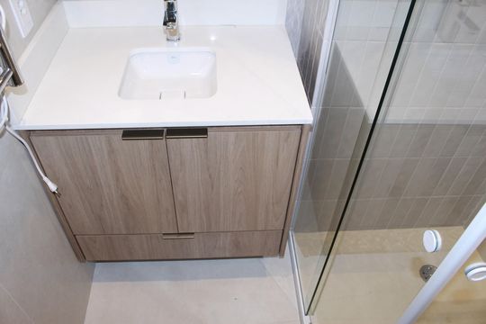 Banheiro de kitnet/studio para alugar com 1 quarto, 31m² em Higienópolis, São Paulo