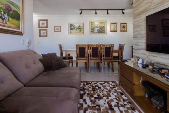 Sala de apartamento à venda com 3 quartos, 83m² em Vila Guarani, Mauá