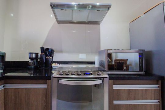 Cozinha  de apartamento à venda com 3 quartos, 83m² em Vila Guarani, Mauá