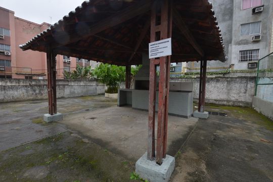 Área comum - Churrasqueira de apartamento à venda com 2 quartos, 48m² em Jardim Sulacap, Rio de Janeiro