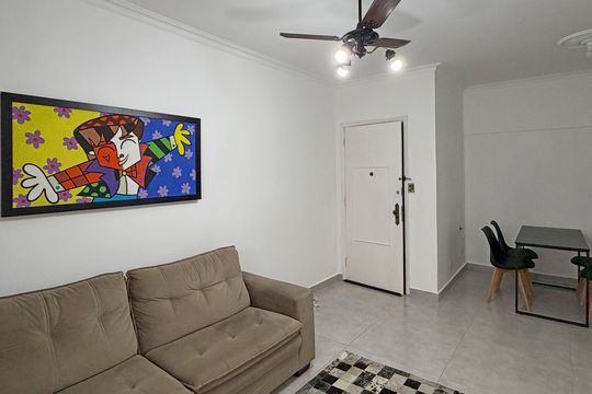Sala de apartamento para alugar com 2 quartos, 70m² em Vila Belmiro, Santos