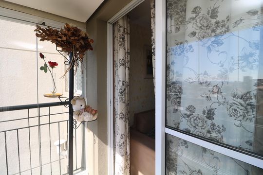 Varanda da Sala de apartamento à venda com 2 quartos, 58m² em São Lucas, São Paulo