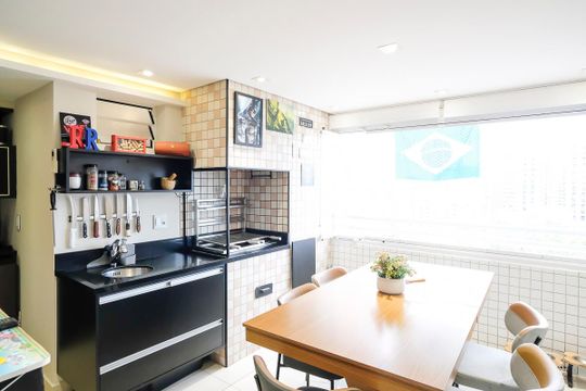 Varanda gourmet de apartamento à venda com 3 quartos, 133m² em Olímpico, São Caetano do Sul