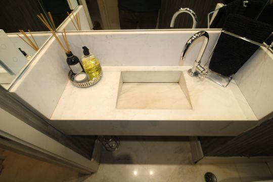 Lavabo de apartamento à venda com 3 quartos, 123m² em Carandiru, São Paulo