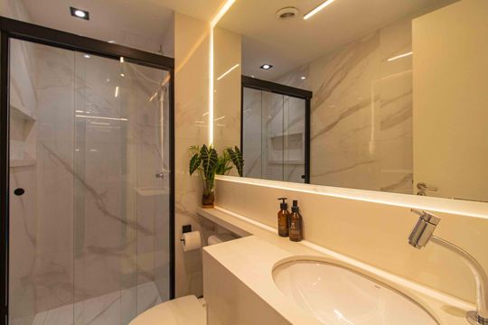 Banheiro de apartamento à venda com 1 quarto, 31m² em Ipiranga, São Paulo