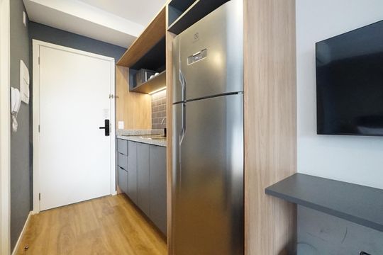 Cozinha de kitnet/studio à venda com 1 quarto, 23m² em Vila Mariana, São Paulo