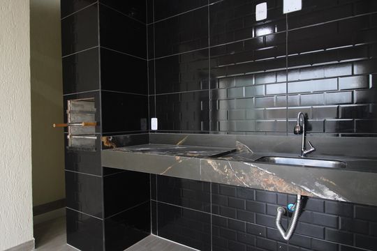 Terraço - Churrasco/ pia de casa de condomínio para alugar com 3 quartos, 131m² em Freguesia (jacarepaguá), Rio de Janeiro