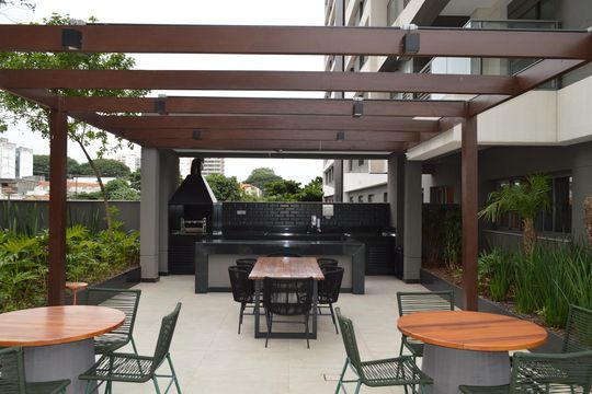 Área de churrasqueira de kitnet/studio para alugar com 1 quarto, 21m² em Ipiranga, São Paulo