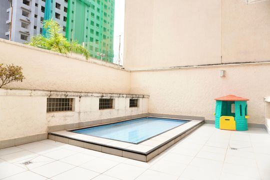 Área comum - Piscina Infantil  de apartamento para alugar com 3 quartos, 102m² em Funcionários, Belo Horizonte