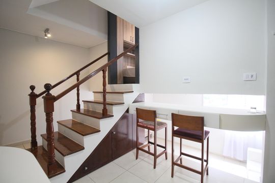 Cozinha de kitnet/studio para alugar com 1 quarto, 45m² em Vila Tramontano, São Paulo