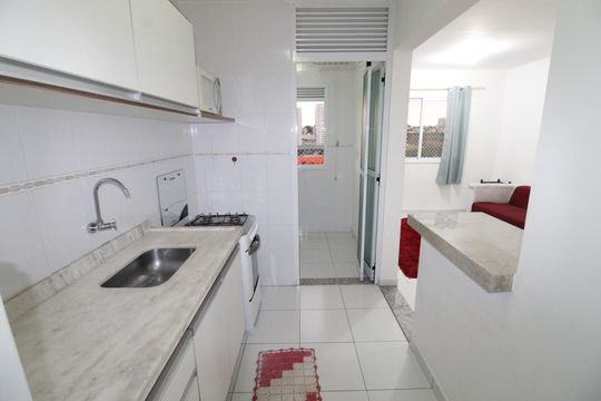 Cozinha de apartamento para alugar com 1 quarto, 39m² em Monte Castelo, São José dos Campos