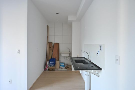 Cozinha de apartamento à venda com 2 quartos, 37m² em Morumbi, São Paulo
