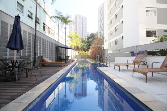 Área comum - Piscina de apartamento para alugar com 2 quartos, 67m² em Vila Andrade, São Paulo