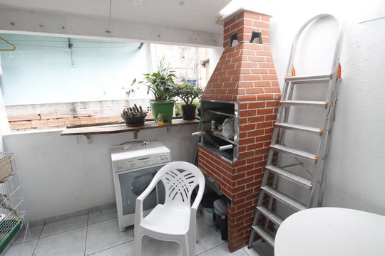 Área comum - Churrasqueira de casa à venda com 2 quartos, 70m² em Parque Regina, São Paulo