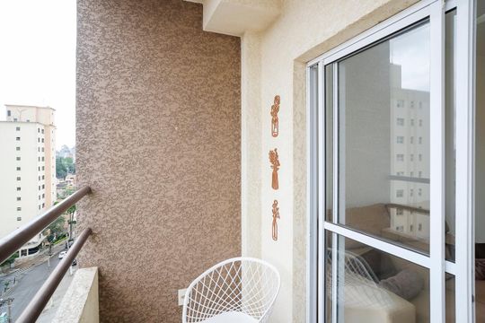 Varanda de apartamento à venda com 1 quarto, 43m² em Vila Santa Filomena, São Bernardo do Campo