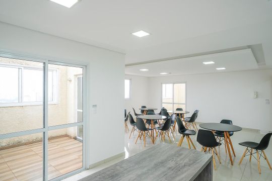 Salão de festas de apartamento à venda com 1 quarto, 43m² em Vila Santa Filomena, São Bernardo do Campo