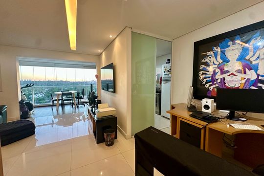 Sala de apartamento para alugar com 1 quarto, 74m² em Campo Belo, São Paulo