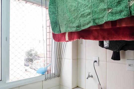 Área de serviço de apartamento para alugar com 3 quartos, 86m² em Santa Maria, São Caetano do Sul