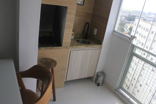 Varanda gourmet de apartamento à venda com 2 quartos, 62m² em Vila Barros, Guarulhos
