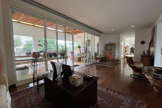 Vista varanda da sala de apartamento à venda com 6 quartos, 440m² em Barra da Tijuca, Rio de Janeiro