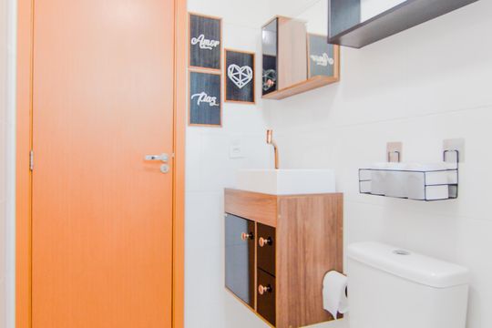 Banheiro Social de apartamento à venda com 2 quartos, 60m² em Ponte Grande, Guarulhos