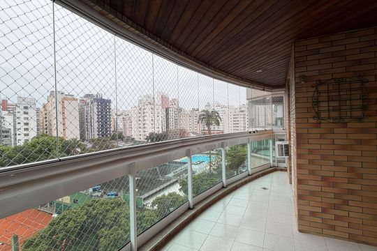 Varanda da Sala de apartamento para alugar com 3 quartos, 200m² em Boqueirão, Santos