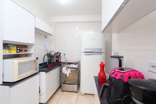 Cozinha de apartamento à venda com 2 quartos, 38m² em Vila Progresso (zona Leste), São Paulo