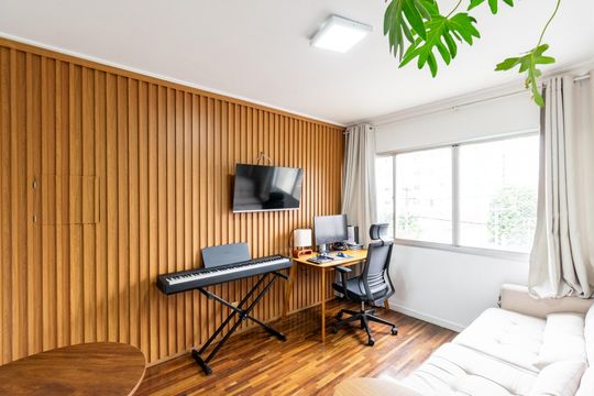 Sala de apartamento à venda com 1 quarto, 38m² em Vila Paulista, São Paulo