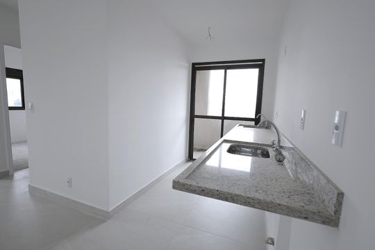 Cozinha de apartamento à venda com 2 quartos, 56m² em Parque das Nações, Santo André