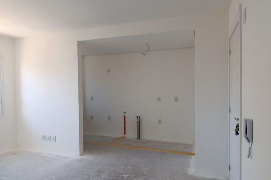 Cozinha de apartamento à venda com 2 quartos, 49m² em Harmonia, Canoas