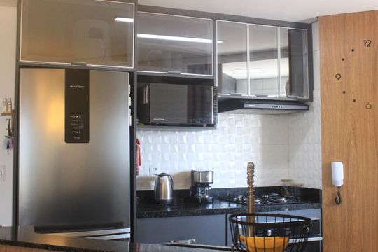Cozinha de apartamento para alugar com 2 quartos, 57m² em Santa Maria, São Caetano do Sul