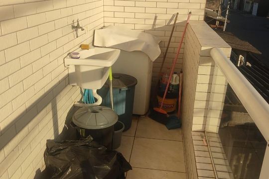 Varanda de casa de condomínio para alugar com 2 quartos, 53m² em Vila Sonia, Praia Grande