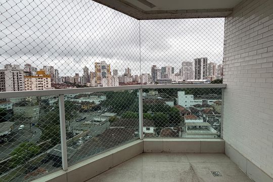 Varanda da Sala de apartamento para alugar com 3 quartos, 130m² em Embaré, Santos