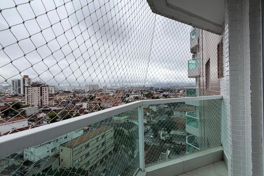 Varanda da Suíte 1 de apartamento para alugar com 3 quartos, 130m² em Embaré, Santos