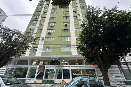 Fachada do Prédio de apartamento para alugar com 1 quarto, 55m² em Centro, São Vicente