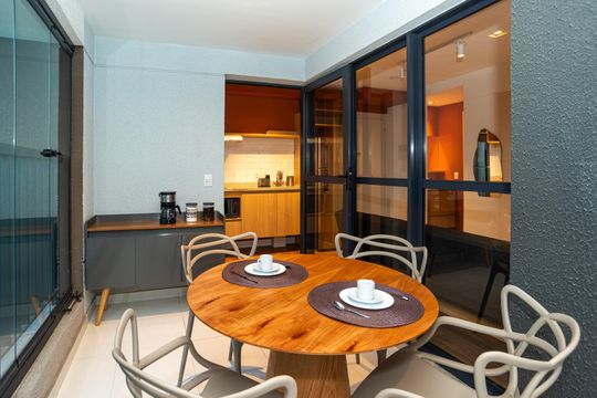 Varanda de apartamento para alugar com 1 quarto, 42m² em Pinheiros, São Paulo