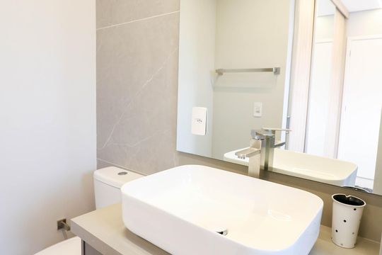 Banheiro Suíte de kitnet/studio para alugar com 1 quarto, 27m² em Santo Amaro, São Paulo