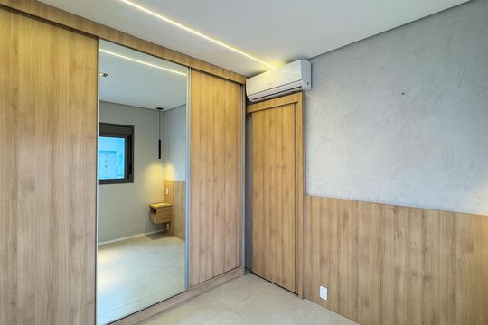Quarto Suíte de apartamento para alugar com 1 quarto, 27m² em Santo Amaro, São Paulo