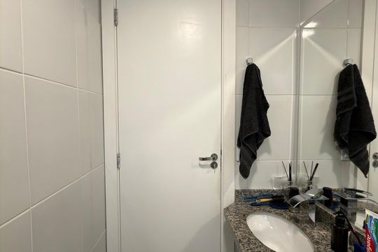 Banheiro Social de apartamento à venda com 2 quartos, 59m² em Planalto, São Bernardo do Campo