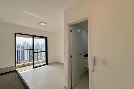 Cozinha  de kitnet/studio para alugar com 1 quarto, 24m² em Vila Cordeiro, São Paulo