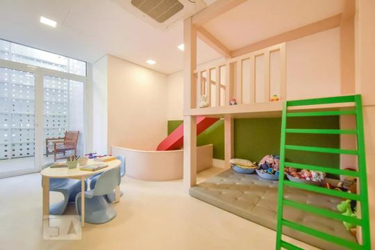 Área comum - Brinquedoteca de apartamento para alugar com 1 quarto, 46m² em Bela Vista, São Paulo