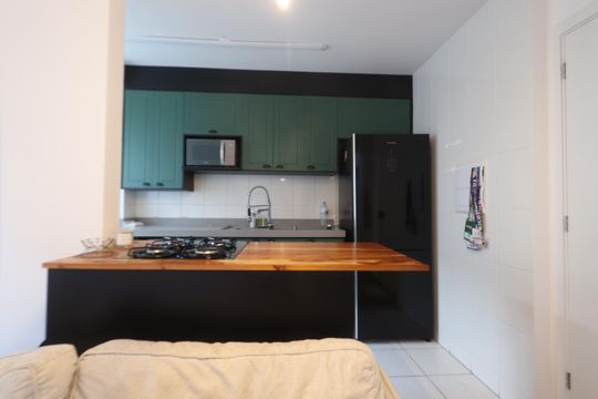 Cozinha de apartamento para alugar com 1 quarto, 50m² em Vila Metalúrgica, São Paulo