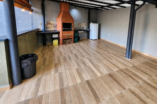 Área externa de apartamento à venda com 3 quartos, 61m² em Jardim Itapeva, Mauá