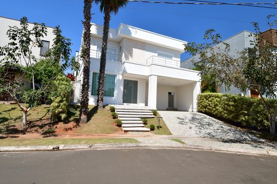 Fachada de casa de condomínio à venda com 4 quartos, 323m² em Residencial Parque dos Alecrins, Campinas