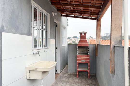 Área de serviço/ Churrasqueira de casa para alugar com 1 quarto, 90m² em Moinho Velho, São Paulo