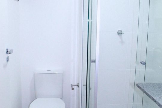 Banheiro de kitnet/studio à venda com 1 quarto, 24m² em Campos Elíseos, São Paulo