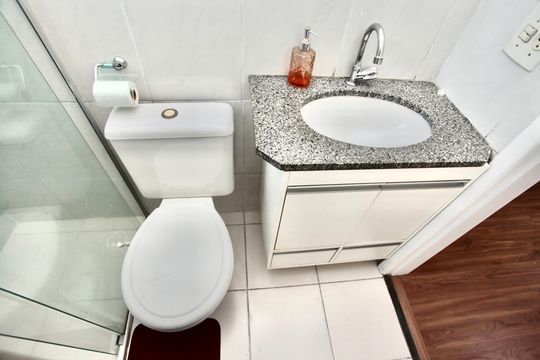 Banheiro Social de apartamento para alugar com 2 quartos, 49m² em Camargos, Belo Horizonte