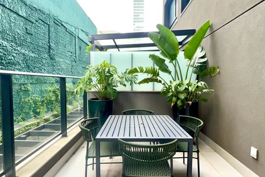 Varanda de kitnet/studio para alugar com 1 quarto, 49m² em Sumaré, São Paulo
