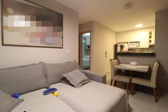 Sala de apartamento para alugar com 2 quartos, 65m² em Jardim Holanda, Uberlândia